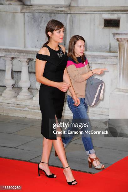 Marion Cotillard attends the UK Premiere of "Two Days, One Night" at Somerset House on August 7, 2014 in London, England.