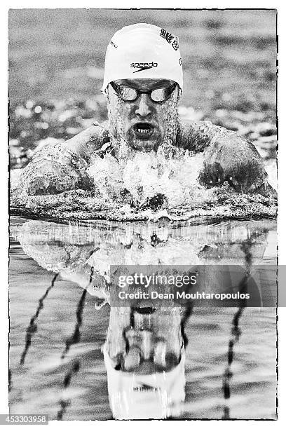 James Crisp of Great Britain competes in the Men's 100m Breaststroke SB8 Final during day four of the IPC Swimming European Championships held at the...