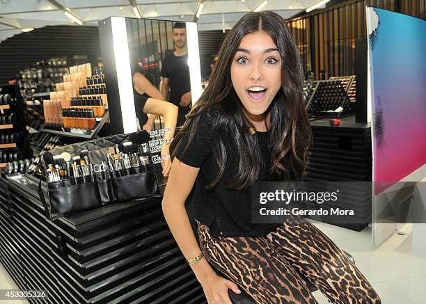Recording artist Madison Beer attends the M.A.C Cosmetics Orlando Store Opening at M.A.C. Cosmetics Store at The Florida Mall on August 7, 2014 in...
