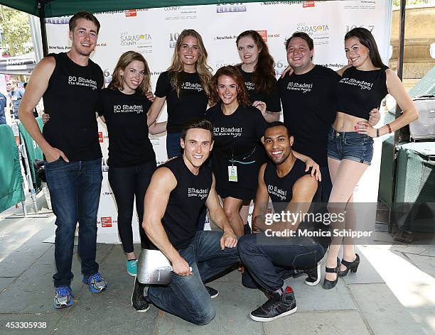 Cast members of Õ50 Shades! The MusicalÕÊ attend 106.7 LITE FM's Broadway in Bryant Park 2014 at Bryant Park on August 7, 2014 in New York City.