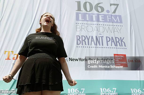 Amber Petty of Õ50 Shades! The MusicalÕ performs during 106.7 LITE FM's Broadway in Bryant Park 2014 at Bryant Park on August 7, 2014 in New York...