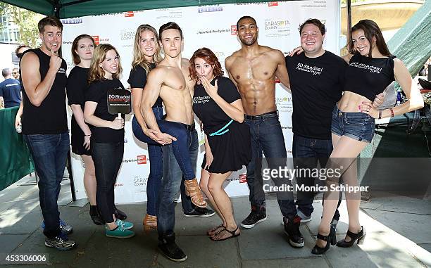 Cast members of Õ50 Shades! The MusicalÕÊ attend 106.7 LITE FM's Broadway in Bryant Park 2014 at Bryant Park on August 7, 2014 in New York City.