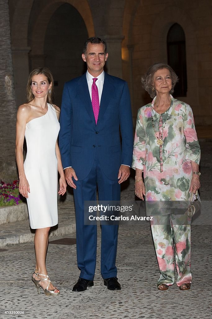Spanish Royals Attend Official Dinner With Authorities in Palma de Mallorca