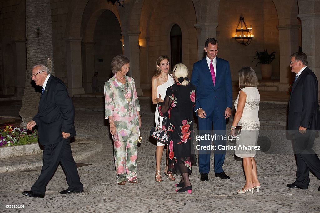 Spanish Royals Attend Official Dinner With Authorities in Palma de Mallorca