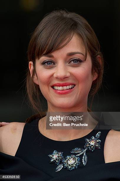 Marion Cotillard attends the UK Premiere of "Two Days, One Night" at Somerset House on August 7, 2014 in London, England.