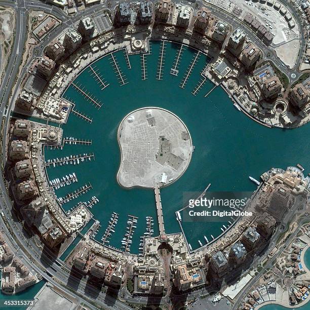 This is a satellite image of The Pearl, Doha, Qatar collected on March 4, 2013.