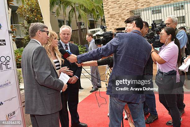 Dyan Cannon, Tom LaBonge and Kate Linder attend the 3rd annual Made in Hollywood Honors Presentation at Heart of Hollywood Terrace on August 7, 2014...