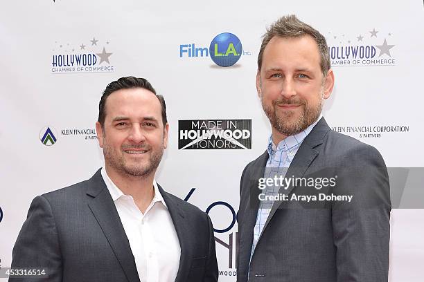 Dan Murphy and Patrick Schmedeman attend the 3rd annual Made in Hollywood Honors Presentation at Heart of Hollywood Terrace on August 7, 2014 in...
