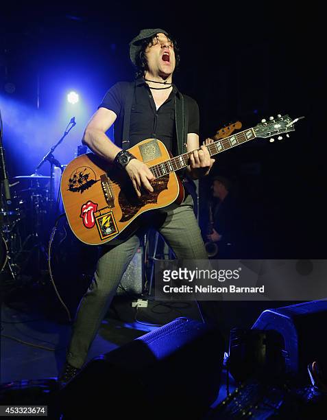 Jesse Malin performs onstage at John Varvatos Bowery Live Presents The Gaslight Anthem on August 7, 2014 in New York City.