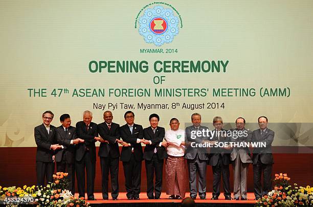 Indonesia Foreign Minister Marty Natalegawa, Laos Foreign Minister Thongloun Sisoulith, Philippines Foreign Minister Albert Del Rosario, Singapore...