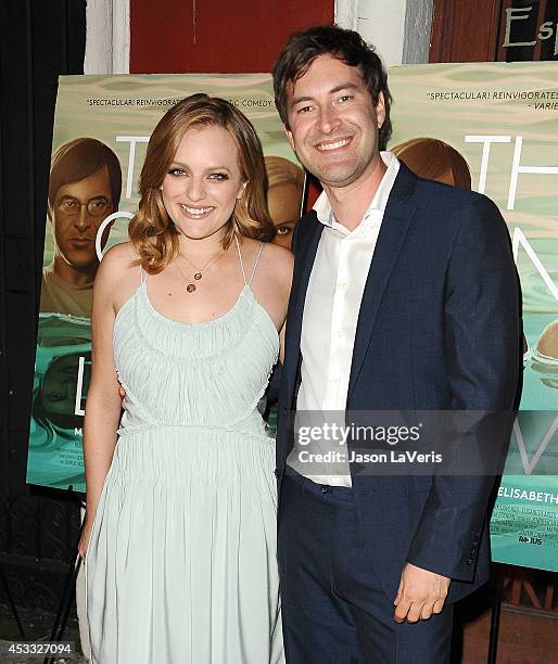 Actress Elisabeth Moss and actor Mark Duplass attend the premiere of "The One I Love" at the Vista Theatre on August 7, 2014 in Los Angeles,...