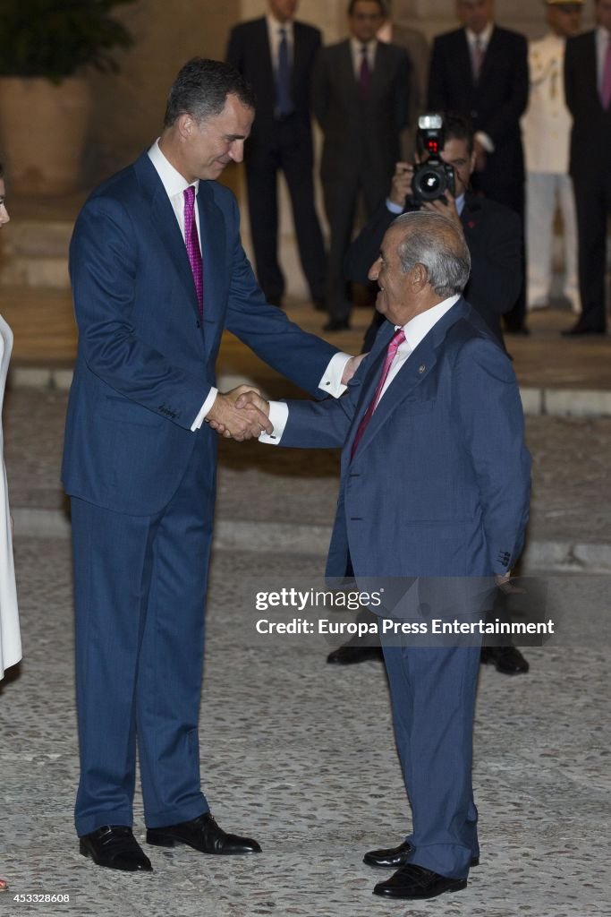 Spanish Royals Attend Reception In Mallorca - August 07, 2014