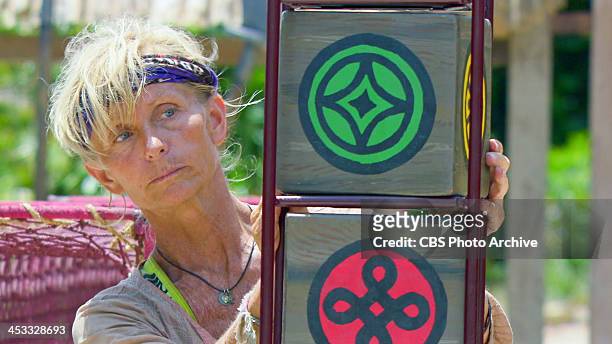 Gloves Come Off" - Tina Wesson competes in the Redemption Challenge during the eleventh episode of SURVIVOR: BLOOD vs. WATER, Wednesday, Nov. 27 on...