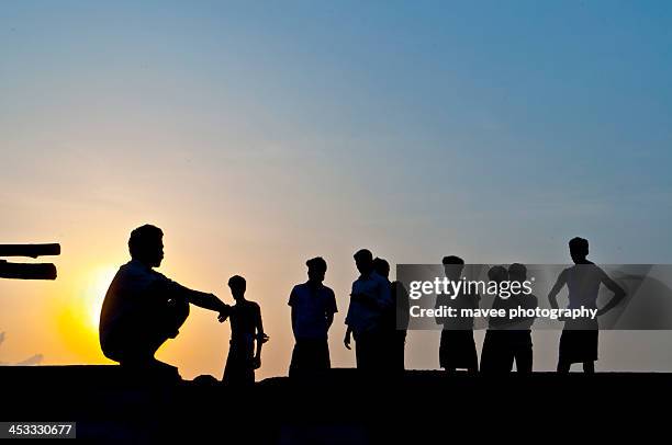 silhouette - chennai people stock pictures, royalty-free photos & images