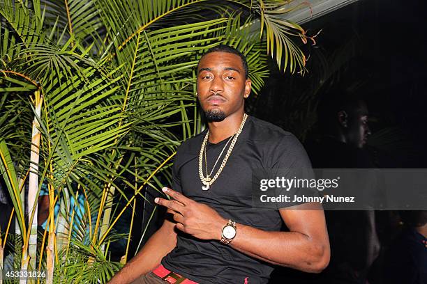 Player John Wall visits the Empire Hotel Rooftop on August 7, 2014 in New York City.