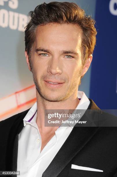 Actor James D'Arcy attends the 'Let's Be Cops' Los Angeles Premiere held at the ArcLight Hollywood on August 7, 2014 in Hollywood, California.