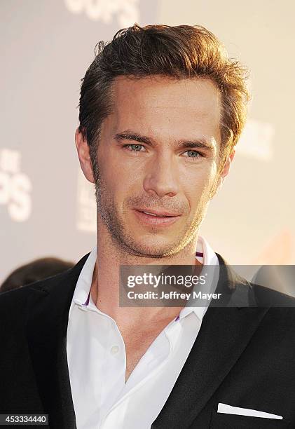 Actor James D'Arcy attends the 'Let's Be Cops' Los Angeles Premiere held at the ArcLight Hollywood on August 7, 2014 in Hollywood, California.