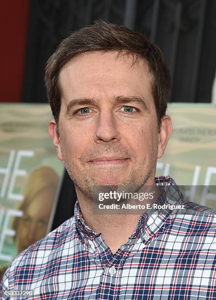 Actor Ed Helms arrives to the premiere of RADIUS-TWC's "The One I Love" at the Vista Theatre on August 7, 2014 in Los Angeles, California.