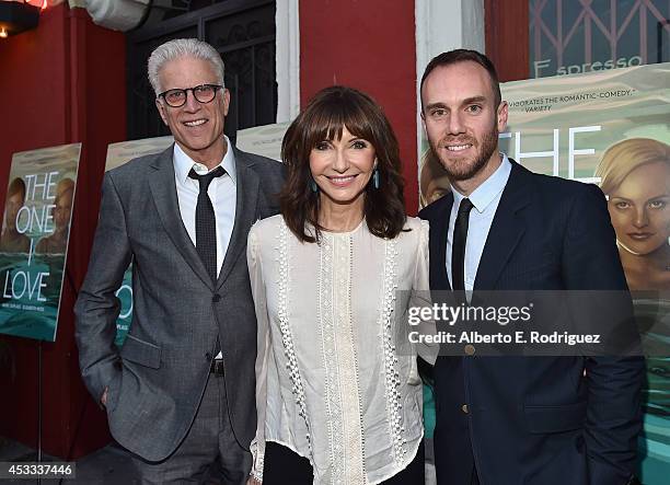 Actors Ted Danson, Mary Steenburgen and director Charlie McDowell arrive to the premiere of RADIUS-TWC's "The One I Love" at the Vista Theatre on...