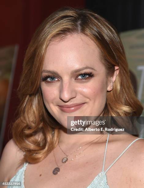 Actress Elisabeth Moss arrives to the premiere of RADIUS-TWC's "The One I Love" at the Vista Theatre on August 7, 2014 in Los Angeles, California.