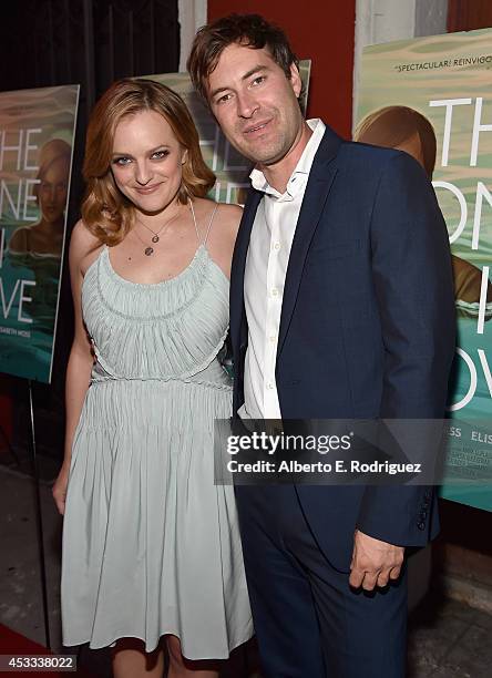 Actors Elisabeth Moss and Mark Duplass arrive to the premiere of RADIUS-TWC's "The One I Love" at the Vista Theatre on August 7, 2014 in Los Angeles,...