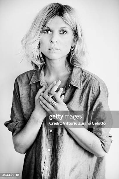 Actress Clemence Poesy poses on August 7, 2014 in Locarno, Switzerland.