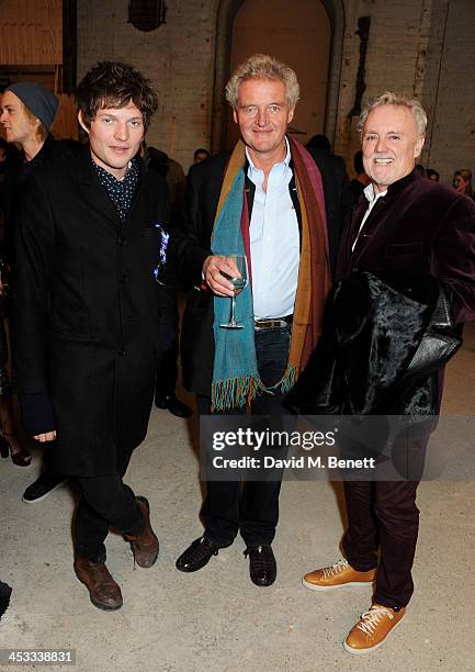 Nikolai Von Bismarck, Leopold Von Bismarck and Roger Taylor attend a private view of Nikolai Von Bismarck's new photography exhibition 'In Ethiopia'...