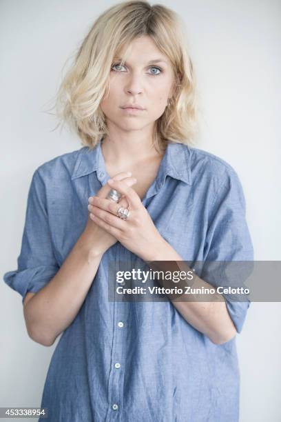 Actress Clemence Poesy poses on August 7, 2014 in Locarno, Switzerland.