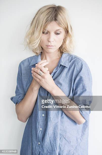 Actress Clemence Poesy poses on August 7, 2014 in Locarno, Switzerland.