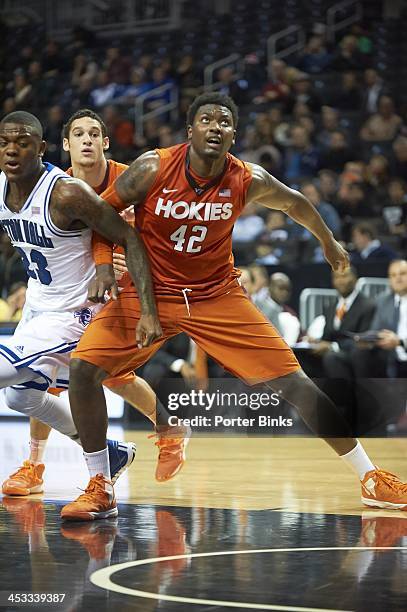 Coaches vs Cancer Classic: Virginia Tech C.J. Barksdale in action vs Seton Hall at Barclays Center. Brooklyn, NY CREDIT: Porter Binks