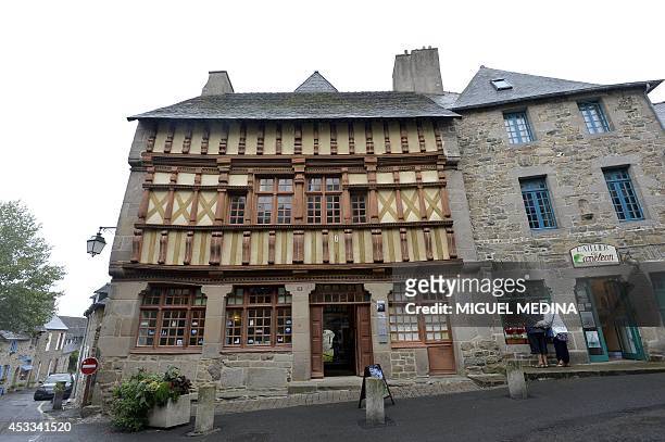 This picture taken on August 8, 2014 shows the house of the French writer, philologist, philosopher and historian Joseph Ernest Renan in Tréguier at...
