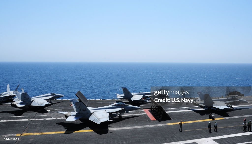 Aboard the aircraft carrier USS George H.W. Bush (CVN 77). George H.W. Bush is supporting maritime security operations and theater security cooperation efforts in the U.S. 5th Fleet area of responsibility.