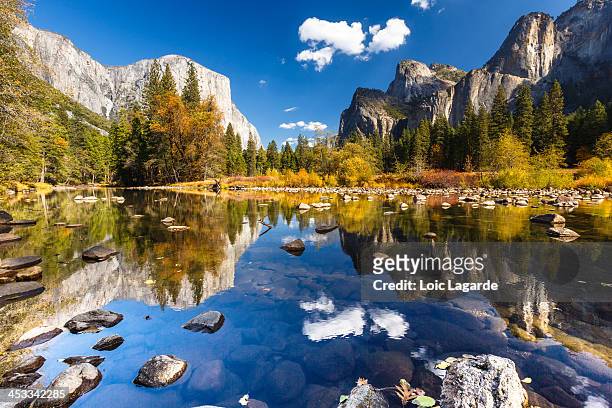 yosemite valley in fall - yosemite valley stock pictures, royalty-free photos & images