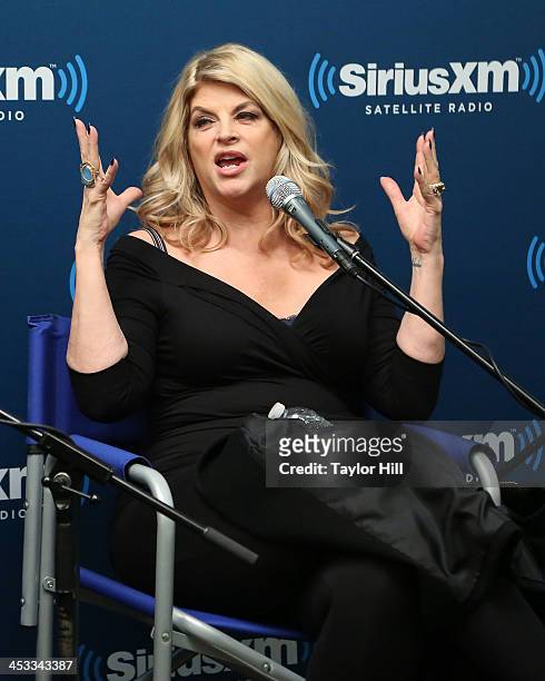 Actress Kirstie Alley attends Entertainment Weekly Radio's special broadcast with the cast of "Kirstie" at SiriusXM Studios on December 3, 2013 in...