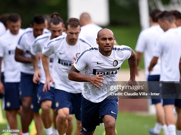 Jonathan Cicero Moreira of FC Internazionale during a training session at Appiano Gentile on August 8, 2014 in Como, Italy.