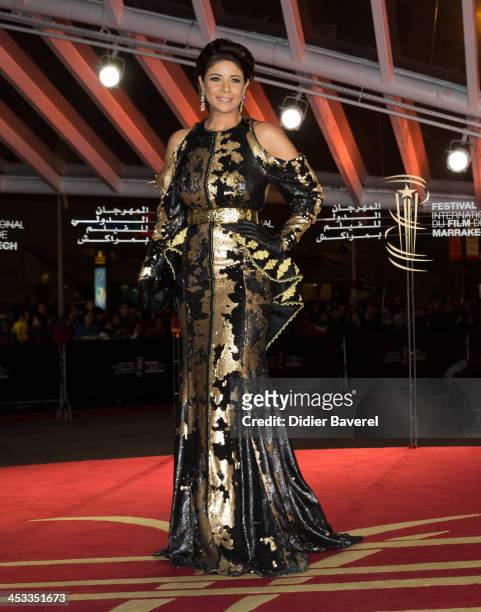 Leila Hadioui attends the 'Sara' premiere at the 13th Marrakech International Film Festival on December 3, 2013 in Marrakech, Morocco.