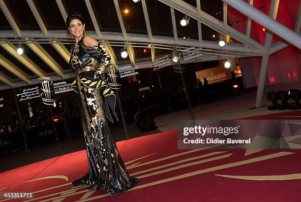 Leila Hadioui attends the 'Sara' premiere at the 13th Marrakech International Film Festival on December 3, 2013 in Marrakech, Morocco.