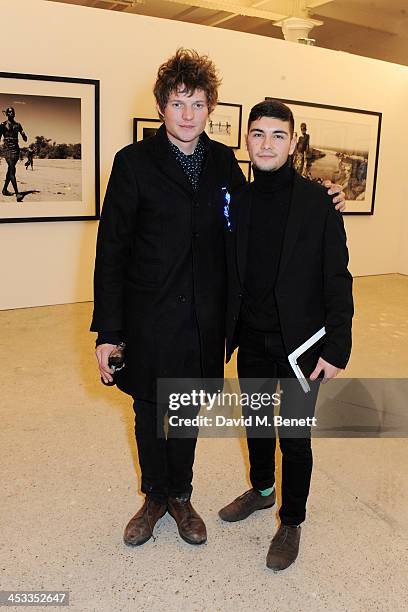 Nikolai Von Bismarck and Francesco Dama Zini attend a private view of Nikolai Von Bismarck's new photography exhibition 'In Ethiopia' at 12 Francis...