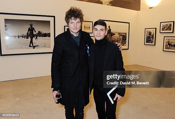 Nikolai Von Bismarck and Francesco Dama Zini attend a private view of Nikolai Von Bismarck's new photography exhibition 'In Ethiopia' at 12 Francis...