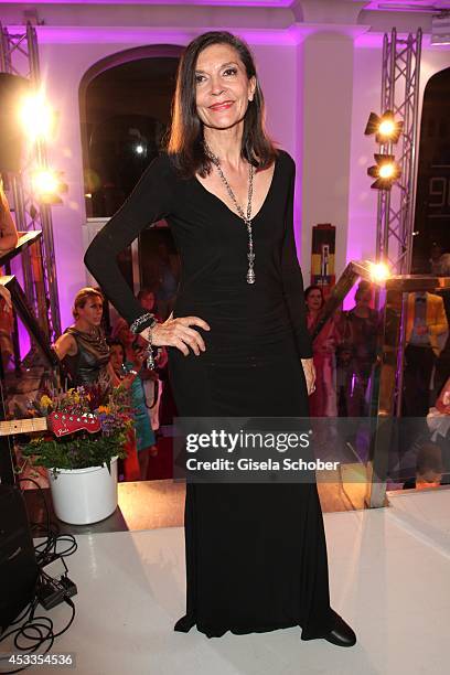 Isolde Barth attends the Susanne Wiebe fashion show 'Upgrade Your Self' on August 8, 2014 in Munich, Germany.