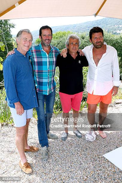 Journalist William Leymergie, actor Christian Vadim, Artistic Director of the Festival Michel Boujenah and actor Philippe Lellouche attend the lunch...