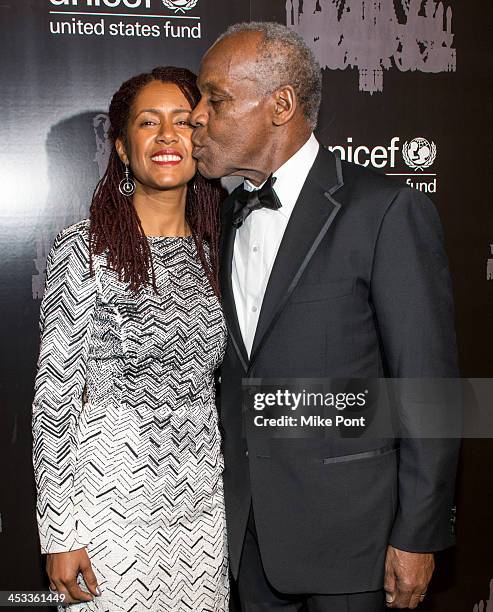 Actor and UNICEF Goodwill Ambassador Danny Glover and his wife Eliane Cavalleiro attend the 9th annual UNICEF Snowflake Ball at Cipriani Wall Street...