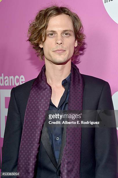 Actor Matthew Gray Gubler attends the screening of "Life After Beth" with Father John Misty in concert during Sundance NEXT FEST at The Theatre at...