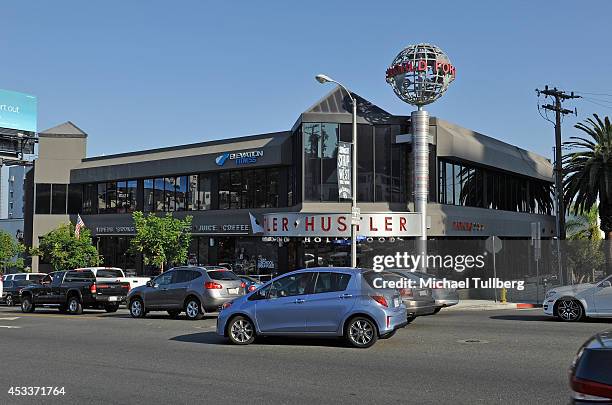 Atmosphere shot of Hustler Hollywood on the "Sunset Strip" on August 8, 2014 in Hollywood, California. According to Bloomberg News, the area known as...