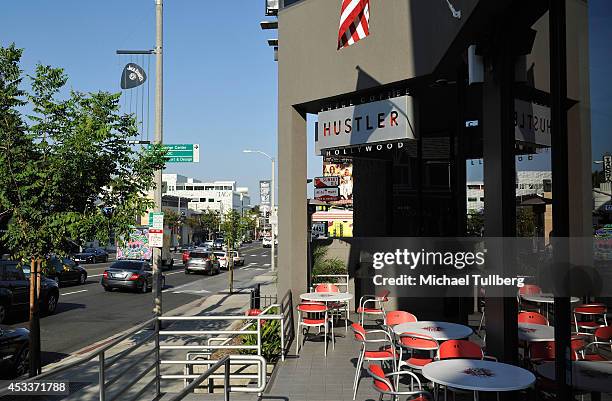 Atmosphere shot of Hustler Hollywood on the "Sunset Strip" on August 8, 2014 in Hollywood, California. According to Bloomberg News, the area known as...