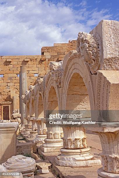 Libya, Near Tripoli, Leptis Magna, Severan Forum, Arches With MEDUSA Heads.