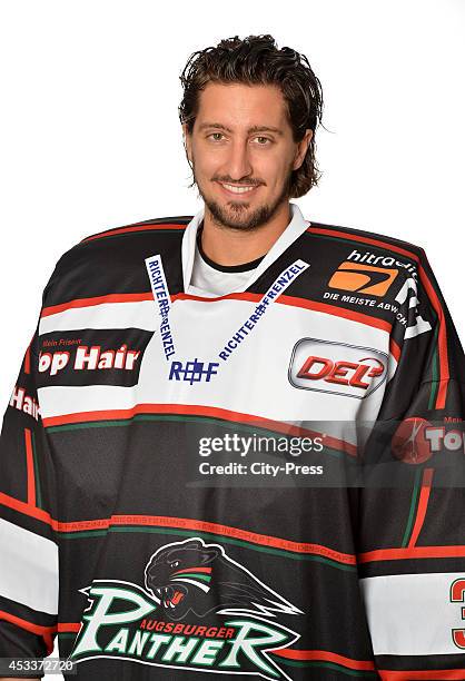 Patrick Ehelechner during a DEL game in Augsburg, Germany.