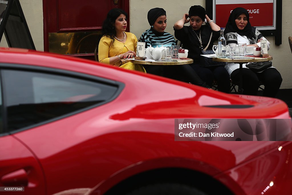 Luxuary Cars On Display Amidst Foreign Wealth In Knightsbridge