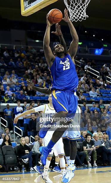 Alan Williams of the UCSB Gauchos shoots against the UCLA Bruins at Pauley Pavilion on December 3, 2013 in Los Angeles, California.
