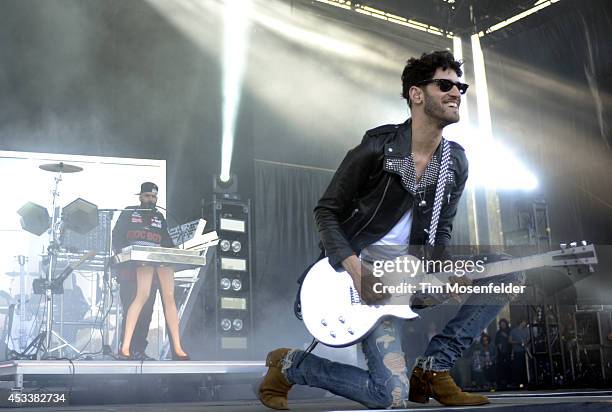 David Macklovitch and Patrick Gemayel of Chromeo perform during the Outside Lands Music and Arts Festival at Golden Gate Park on August 8, 2014 in...